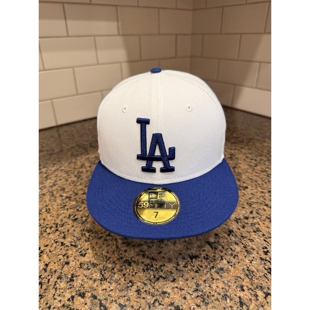 Los Angeles Dodgers New Era 59FIFTY Fitted Hat Size 7 1981 World Series Patch